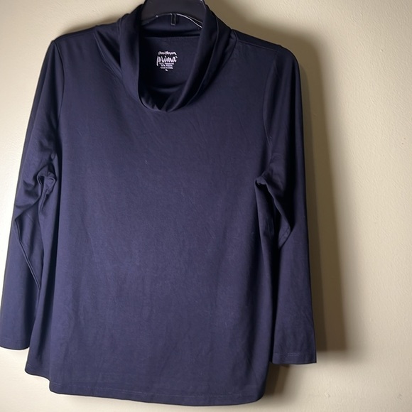 Norm Thompson Prima Black Cowl Neck Long Sleeve Top - Picture 3 of 5